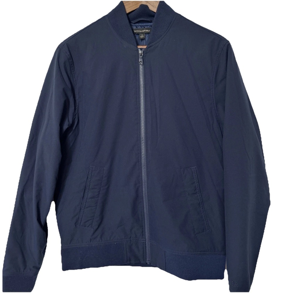 Banana Republic Men's Bomber Jacket Blue Size Small EUC‎